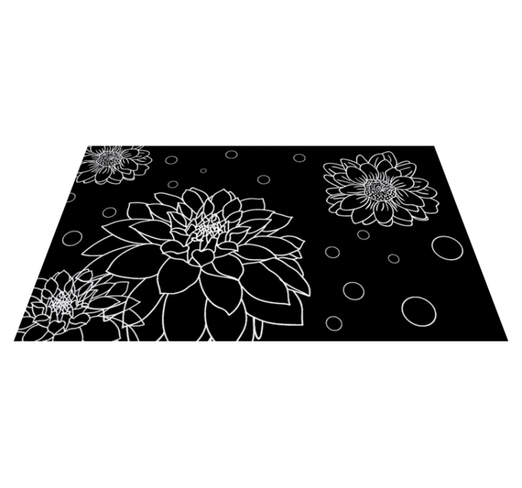 Abstract Flowers floral rug - TenStickers