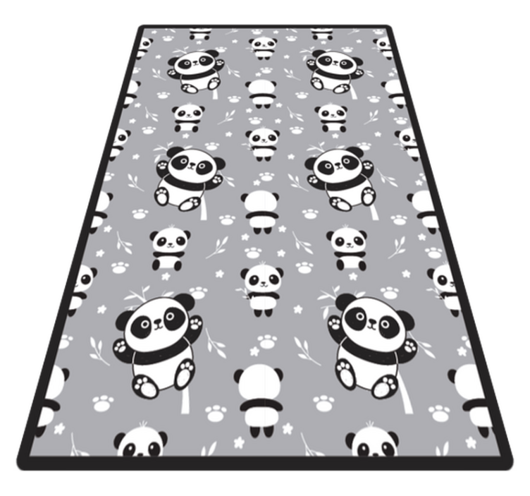 Panda Playtime kids vinyl rug - TenStickers