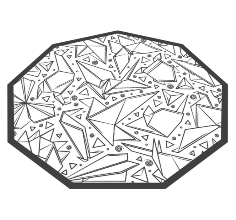 Geometric Shapes Octagon geometric vinyl rug - TenStickers