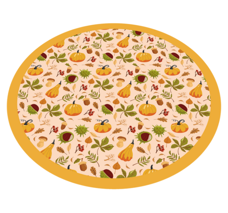 Autumn Harvest Theme nature vinyl rug - TenStickers