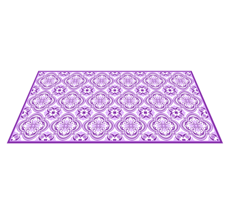Purple Ornamental mosaic vinyl rug - TenStickers