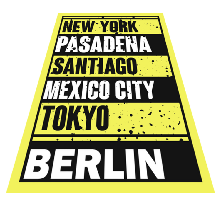 Cities Text Overlay custom rug - TenStickers