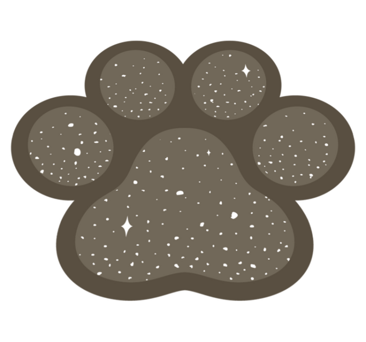 Paw Print Shape animal print vinyl rug - TenStickers
