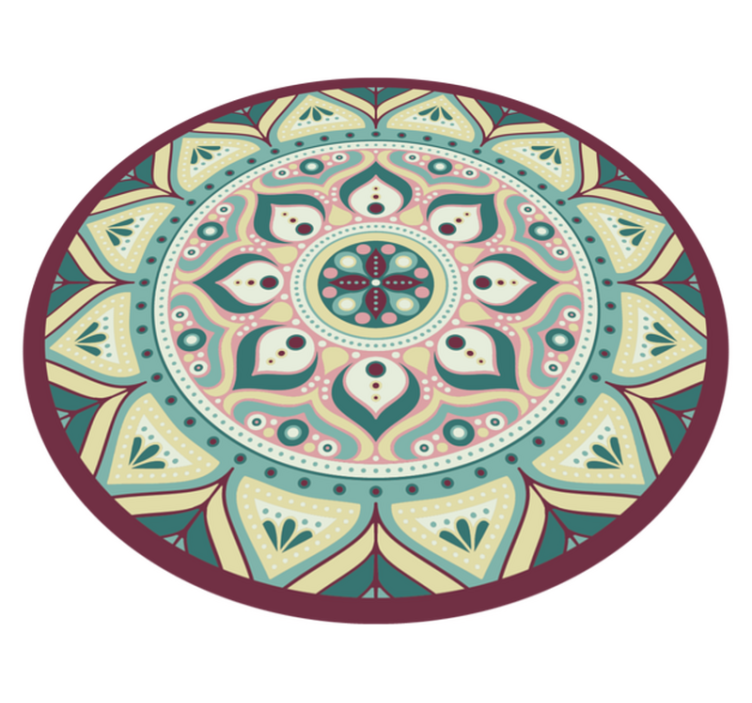 Mandala Circular Design mandala vinyl rug - TenStickers