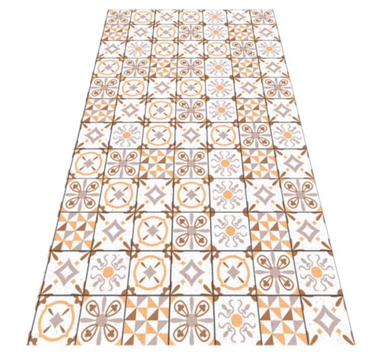 Ornate Patterned tile vinyl rug - TenStickers