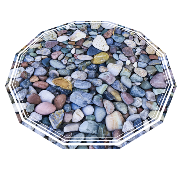 Pebble Illusion stone effect vinyl rug - TenStickers