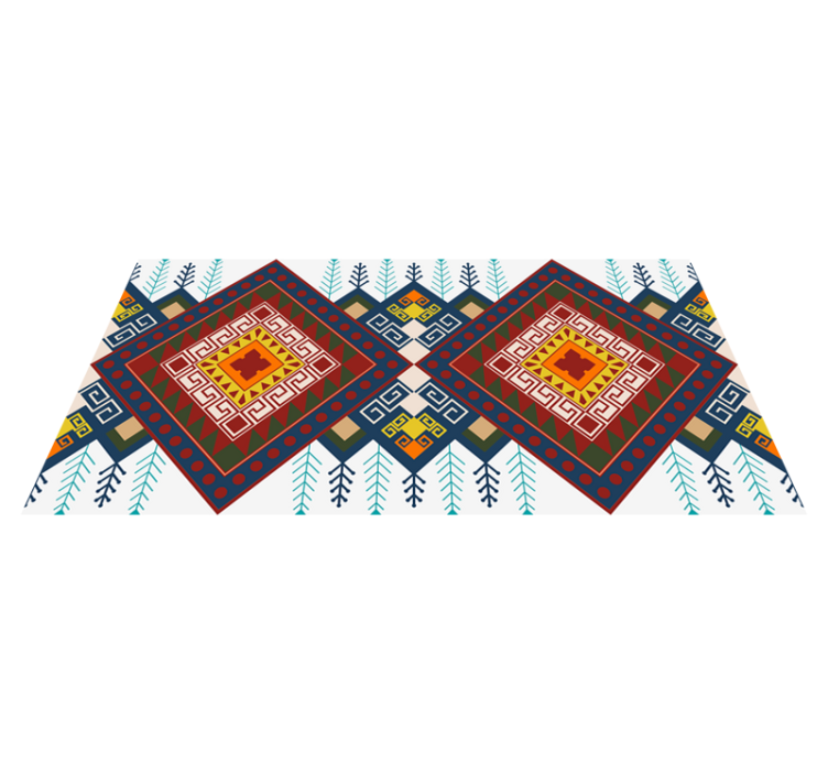 Geometric ethnic pattern mosaic floor tiles - TenStickers