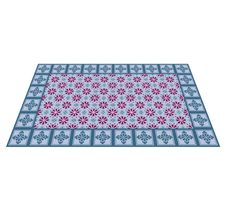Ornate Patterned Tile tile vinyl rug - TenStickers