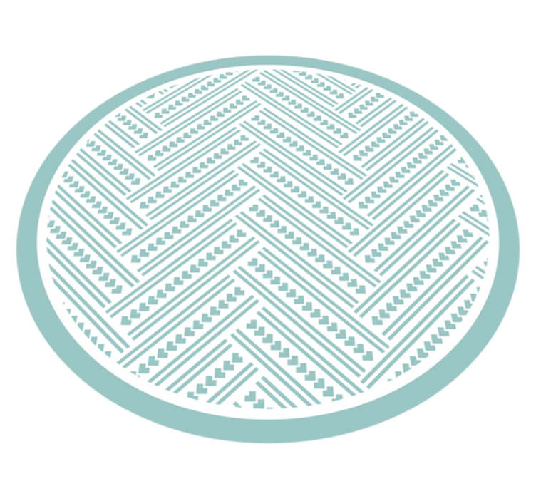 Geometric Pattern Round geometric vinyl rug - TenStickers