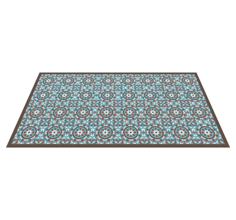 Ornate Pattern tile vinyl rug - TenStickers