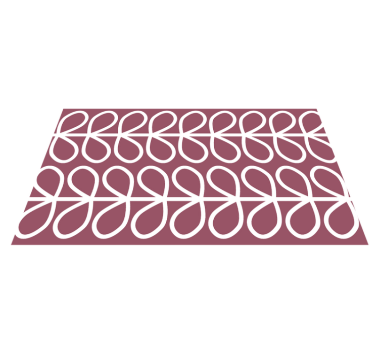 Abstract Leaves modern vinyl rug - TenStickers