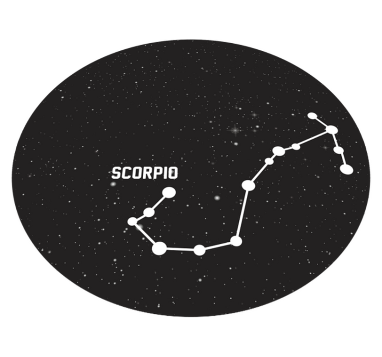 Scorpio Constellation star vinyl rug - TenStickers