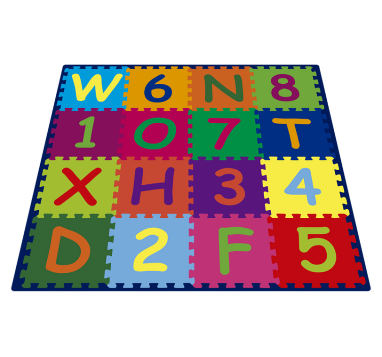 Alphabet Puzzle alphabet vinyl rug - TenStickers