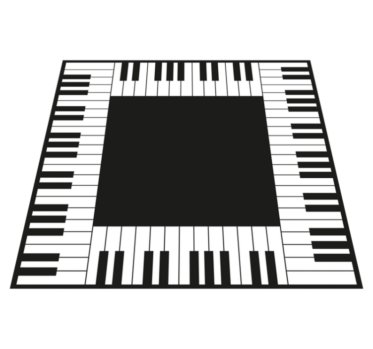 Piano Keyboard Layout game vinyl rug - TenStickers