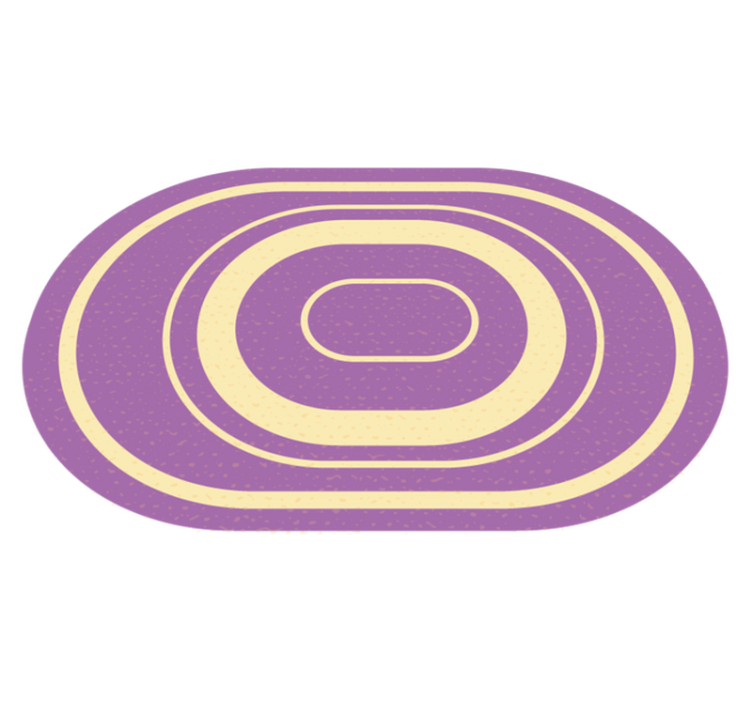 Purple oval minimal vinyl rug - TenStickers