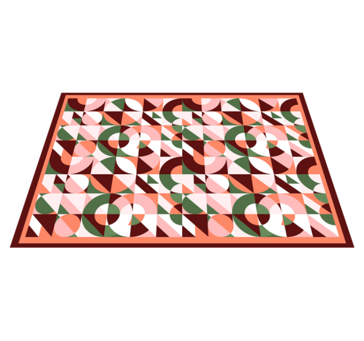 Geometric Mosaic Pattern geometric vinyl rug - TenStickers