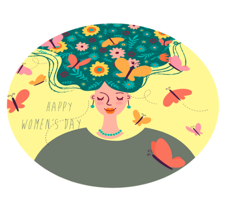 Happy Women's Day event vinyl rug - TenStickers