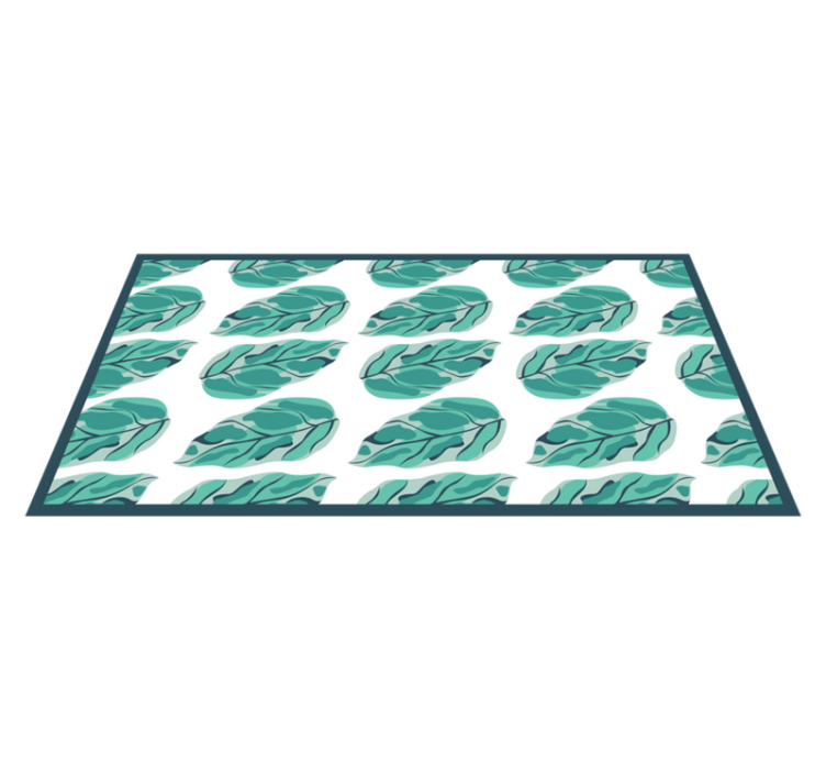 Leafy Botanical floral vinyl rug - TenStickers
