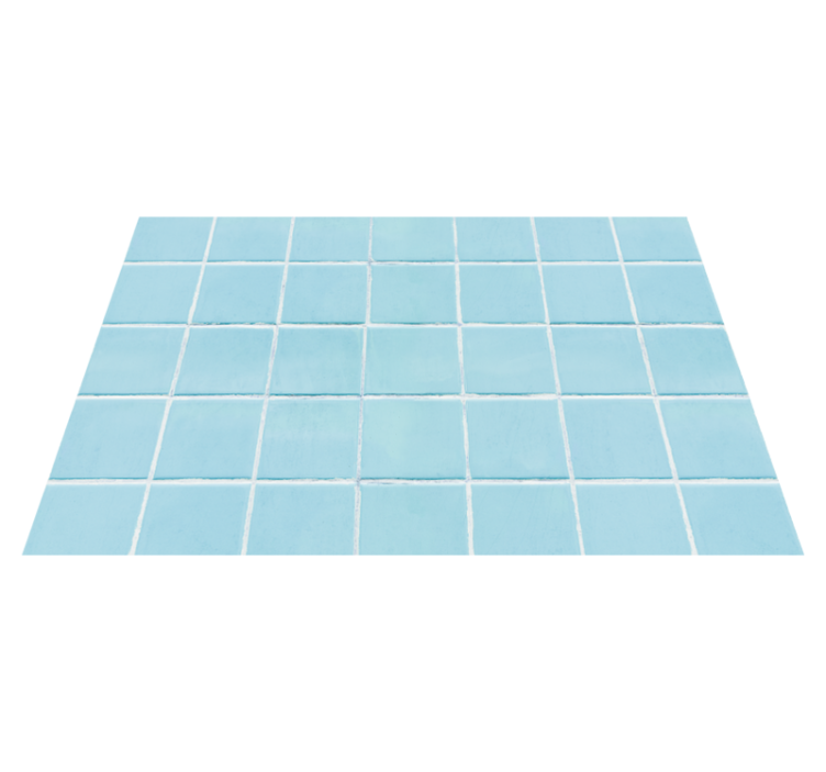 blue square tiles modern rug - TenStickers