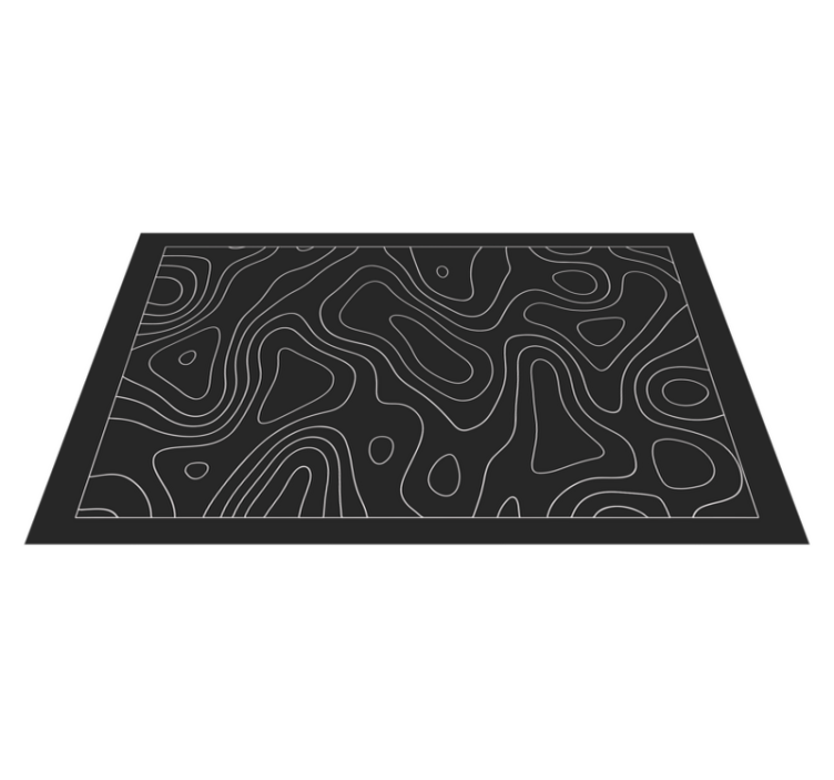 Design motif black and white geometric rugs - TenStickers