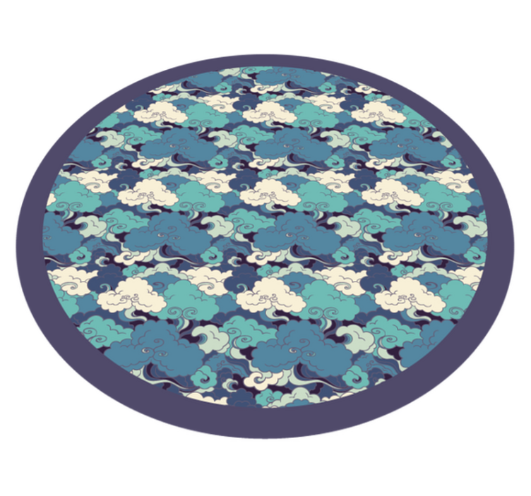Cloud Patterned Decor floral vinyl rug - TenStickers