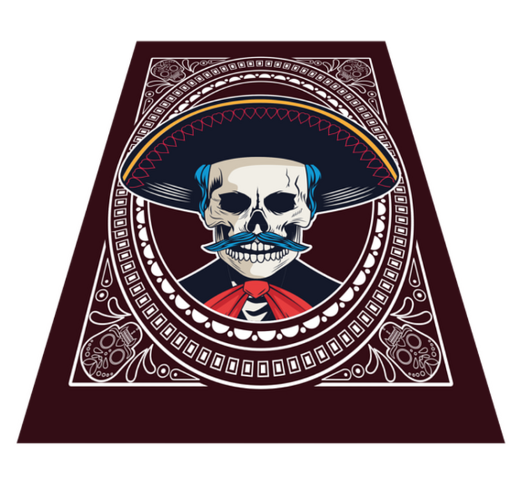 Day of the Dead halloween vinyl rug - TenStickers