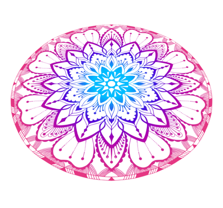 Mandala Pattern Disc mandala vinyl rug - TenStickers