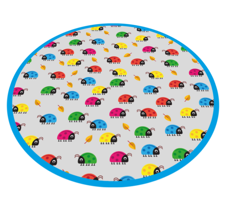 Colorful Car Circle kids vinyl rug - TenStickers