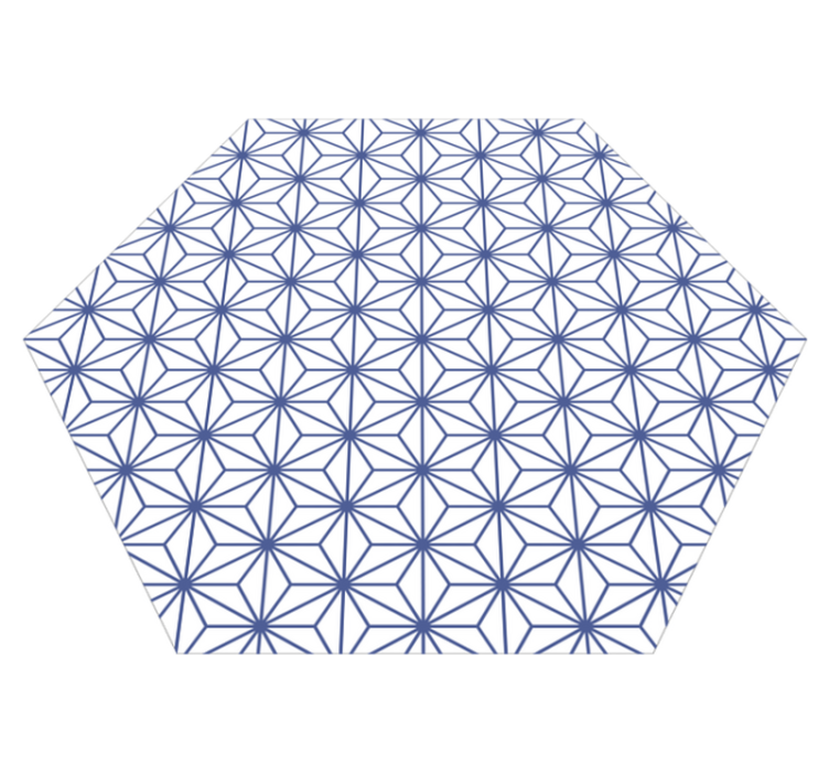 Geometric Star Patterns geometric vinyl rug - TenStickers