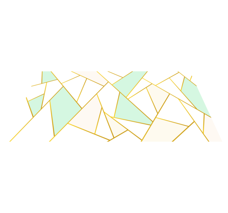 Ink copper gold mosaic floor tiles - TenStickers