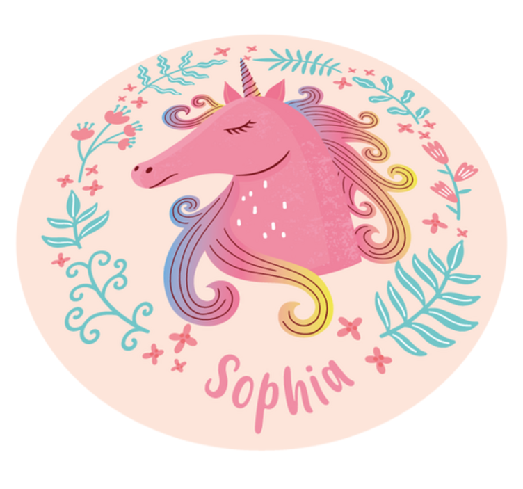 Unicorn Fairytale custom vinyl rug - TenStickers