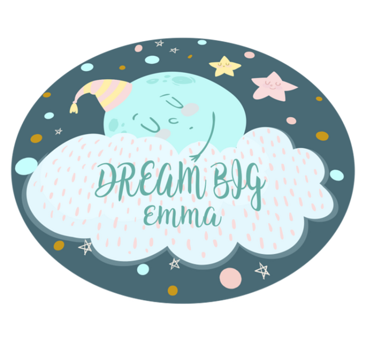 Dreamy Moonlight custom vinyl rug - TenStickers