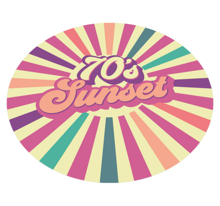 70s Sunset Vibes custom rug - TenStickers