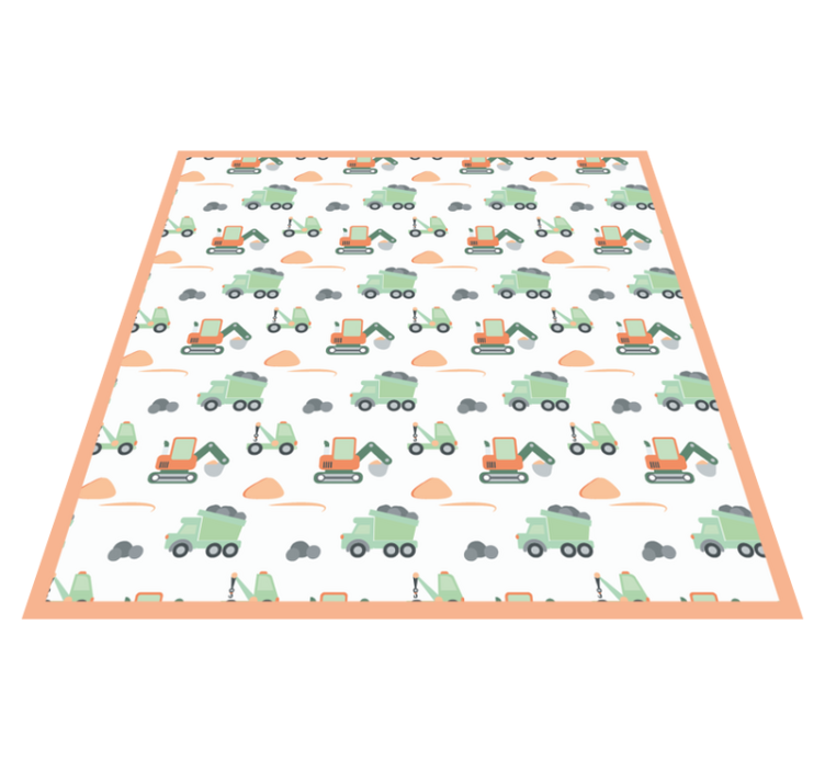 Construction Playtime kids vinyl rug - TenStickers