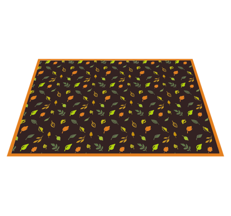 Autumnal Leaves Pattern floral vinyl rug - TenStickers