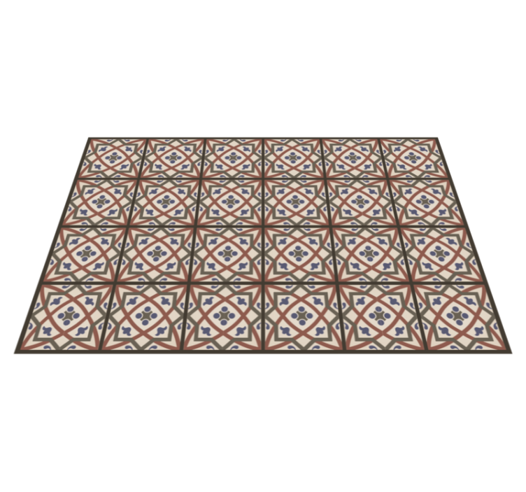Mediterranean Pattern tile vinyl rug - TenStickers
