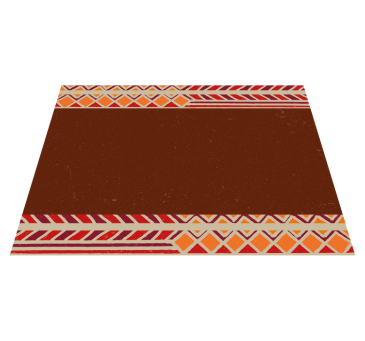 Ethnic Border Pattern ethnic vinyl rug - TenStickers