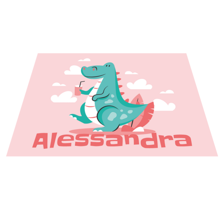 Personalized Dragon custom vinyl rug - TenStickers
