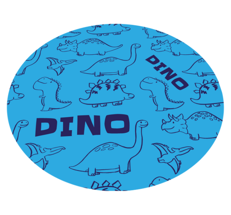 Dinosaur Themed kids vinyl rug - TenStickers