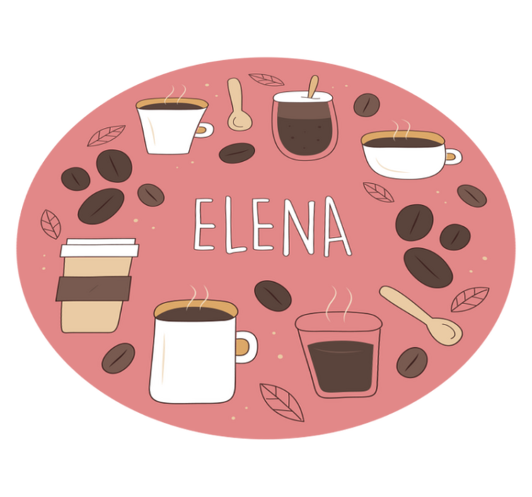 Personalized Caffeine custom vinyl rug - TenStickers