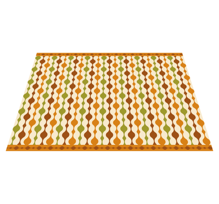 Wavy Lines Design striped vinyl rug - TenStickers