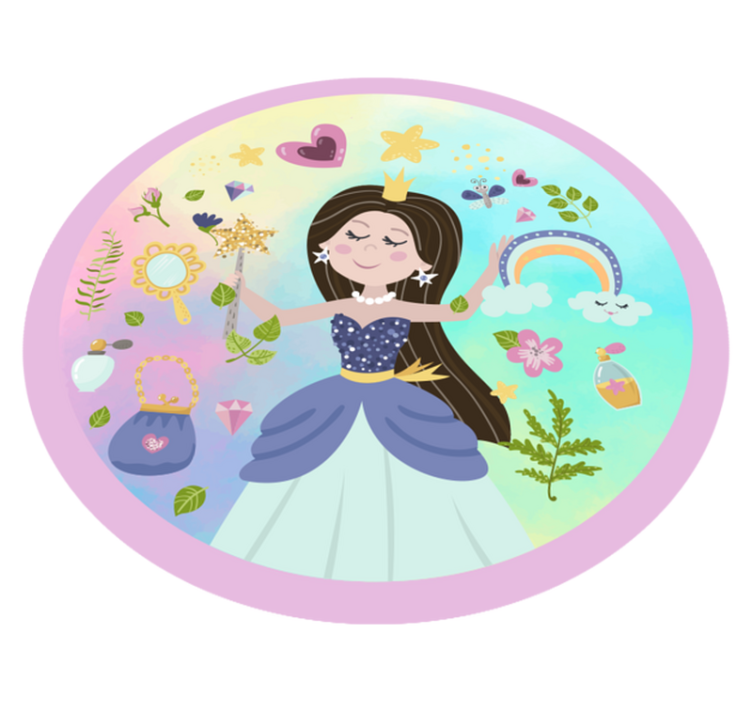 Fairytale Princess kids vinyl rug - TenStickers