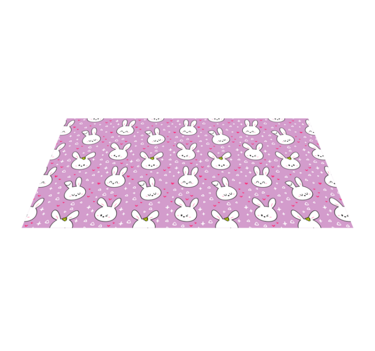 Bunny Patterns nursery vinyl rug - TenStickers