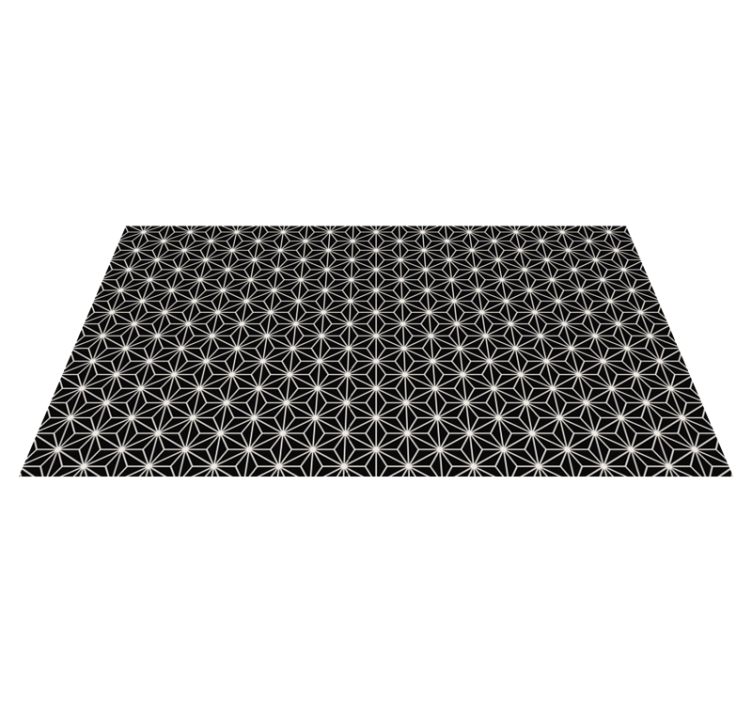 Asymmetric Starburst geometric vinyl rug - TenStickers