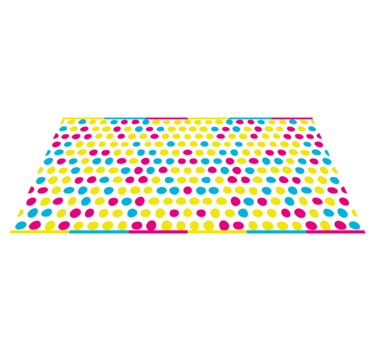 Polka Dot Array striped vinyl rug - TenStickers