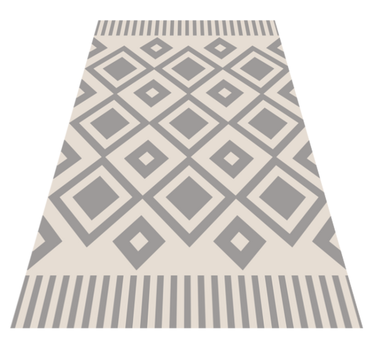 Grey elegant shapes geometric vinyl rug - TenStickers