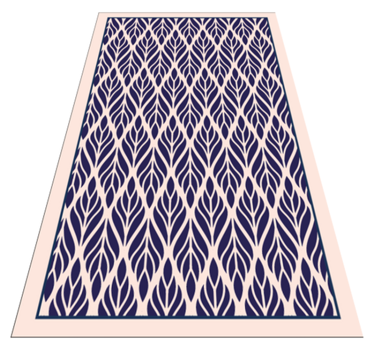 Angular Leaf Pattern geometric vinyl rug - TenStickers