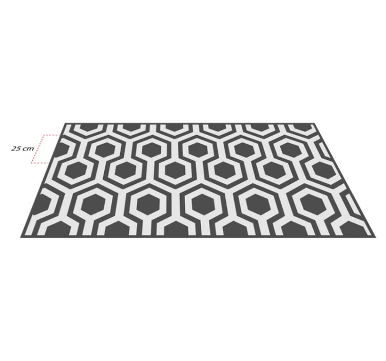 Hexagonal Patterns geometric vinyl rug - TenStickers