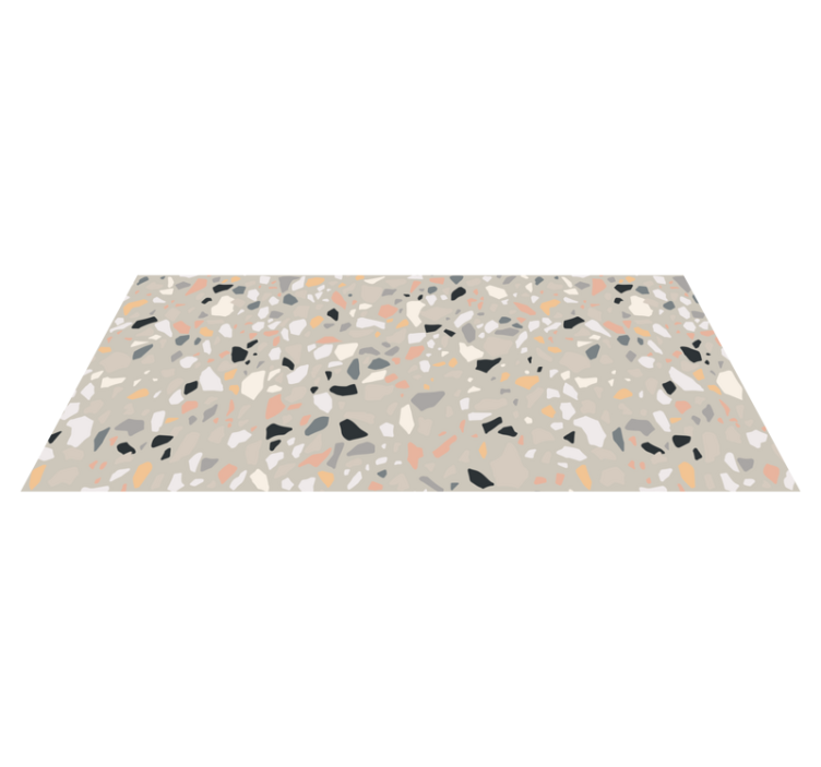 Terrazzo Inspired textured vinyl rug - TenStickers