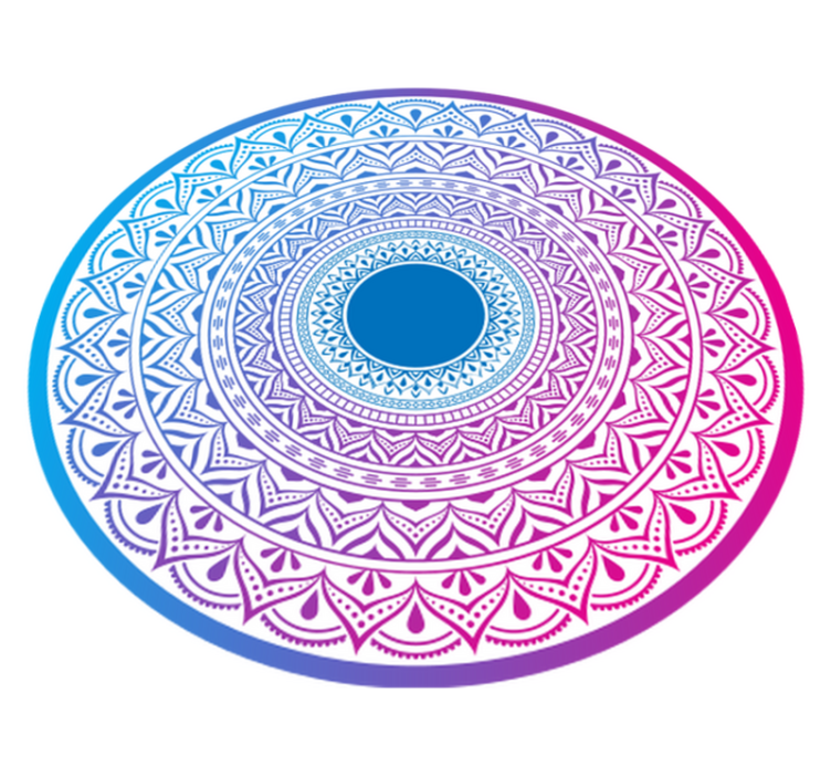Mandala Circular Array mandala vinyl rug - TenStickers